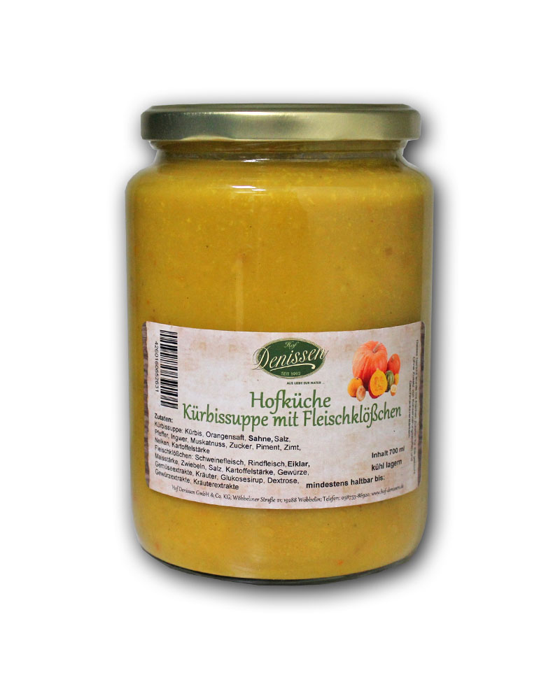 Kürbissuppe mit Fleischklößchen