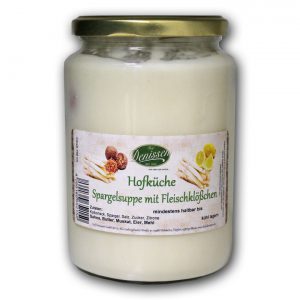 Spargelsuppe mit Fleischklößchen