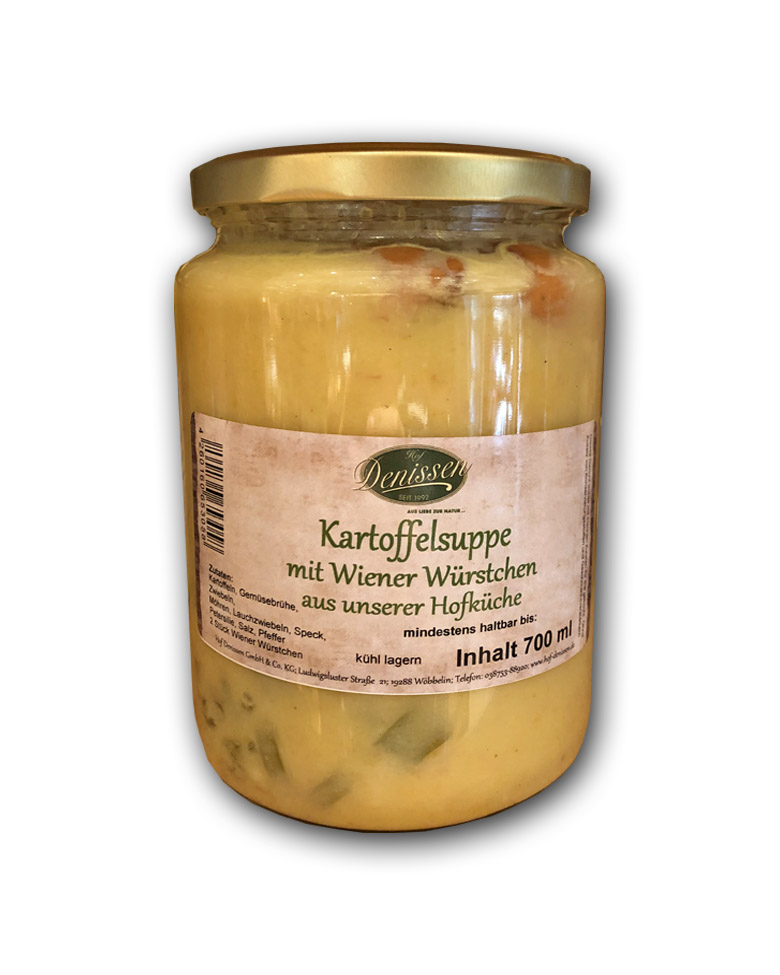 Kartoffelsuppe mit Wiener Würstchen