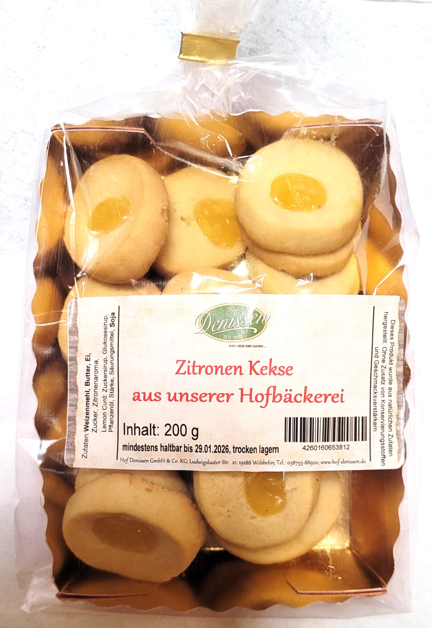 Zitronen Kekse mit Lemon Curd aus unserer Hofbäckerei