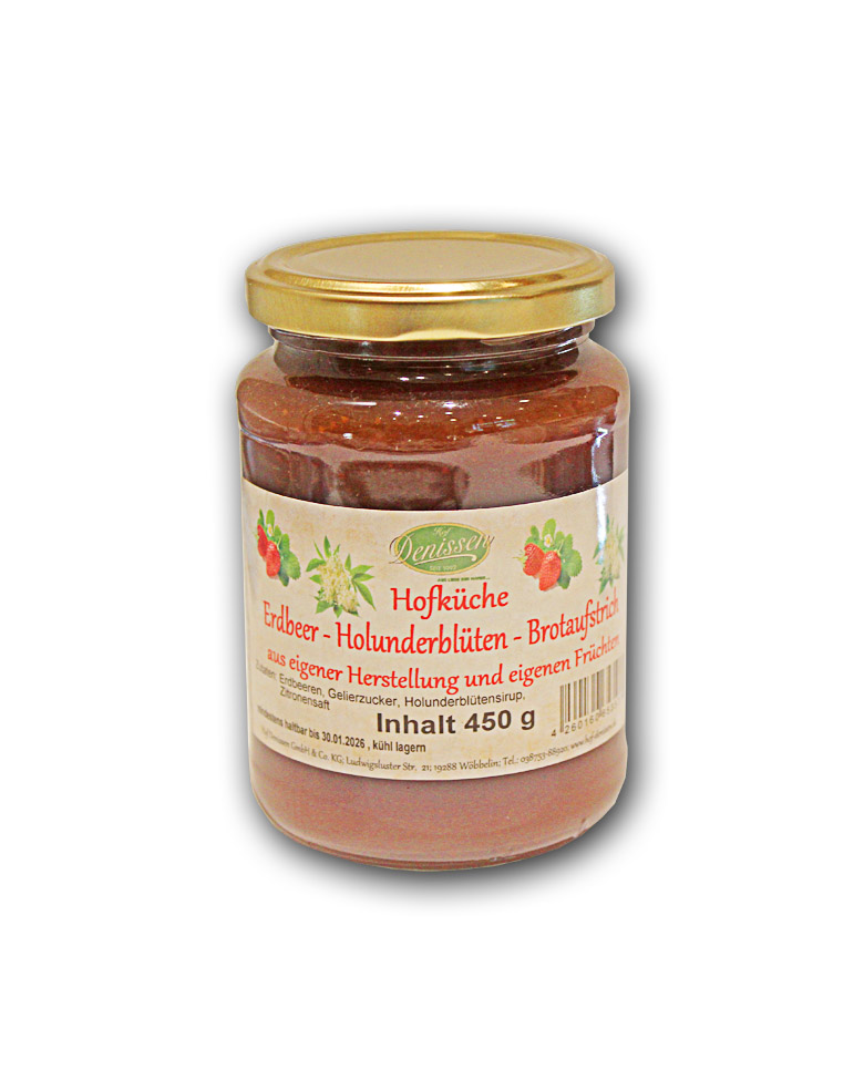 Erdbeer-Holunderblüten Brotaufstrich