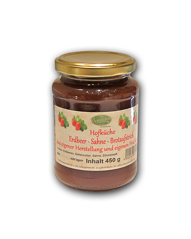 Erdbeer-Sahne-Brotaufstrich